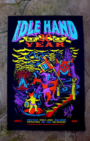 Idle Hand Anniversary Blacklight Poster