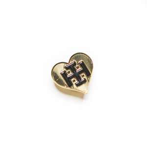 Gold Idle Hand Heart Pin